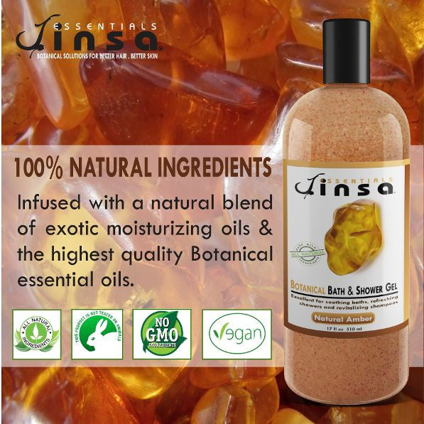 Natural Amber Botanical Bath & Shower Gel (NEW 13oz size)