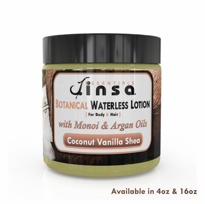 Coconut Vanilla Shea Botanical Waterless Lotion (with Monoi & Argan Oils)