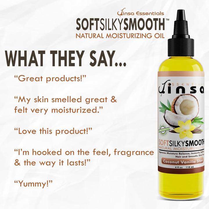 Coconut Vanilla Shea Soft Silky Smooth Moisturizing Oil New 6oz