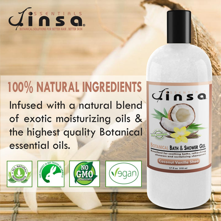 Coconut Vanilla Shea Botanical Bath & Shower Gel (NEW 13oz size)