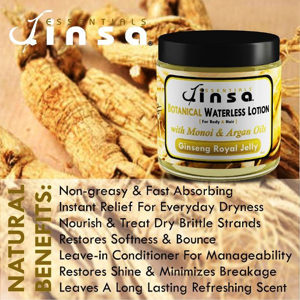 Ginseng & Royal Jelly Botanical Waterless Lotion (with Monoi & Argan Oils)