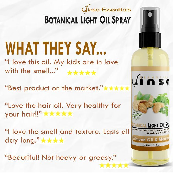Almond & Moringa Botanical Light Oil Spray (NEW 6oz)