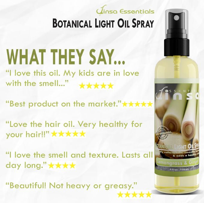 Lemongrass & Ginger Botanical Light Oil Spray (NEW 6oz)