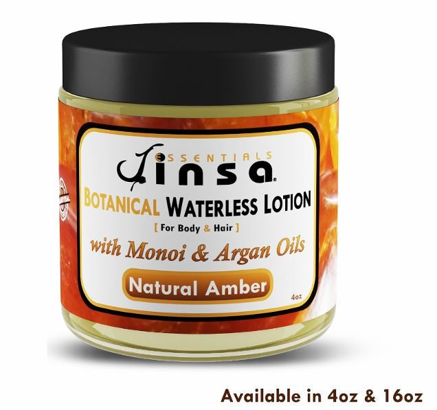 Natural Amber Botanical Waterless Lotion (with Monoi & Argan Oils)