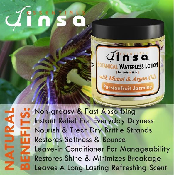 Passionfruit Jasmine Botanical Waterless Lotion (with Monoi & Argan Oils)