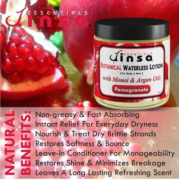Pomegranate Seed Botanical Waterless Lotion (with Monoi & Argan Oils)